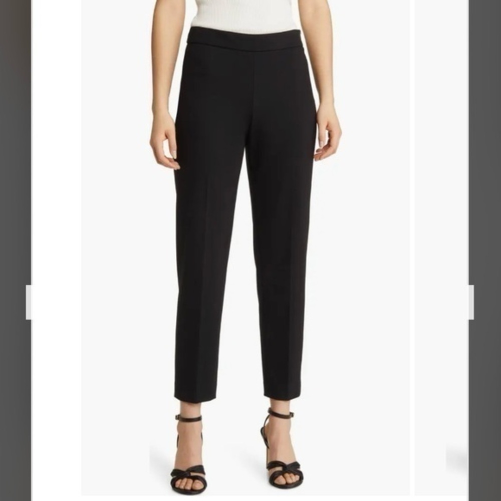 BOSS Tilunara Slim Fit Ponte Knit Pants in Black Size 4